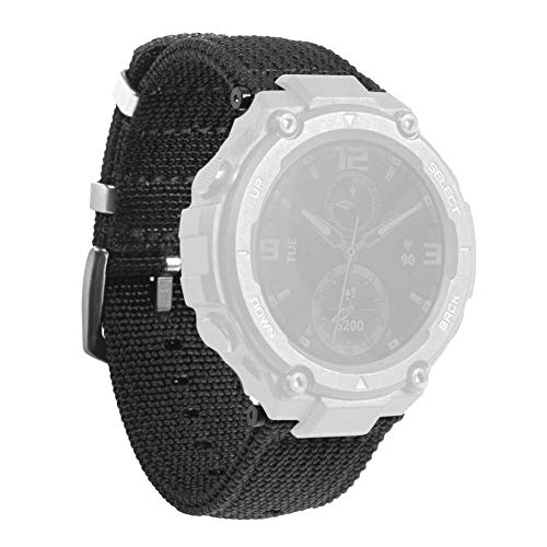 Wopohy Uhrenarmband, strapazierfähiges Nylon-Ersatzarmband für Amazfit T-Rex Smartwatch Atmungsaktives schweißfestes Armband Edelstahlschnalle für Herren und Damen, Smartwatches Cover