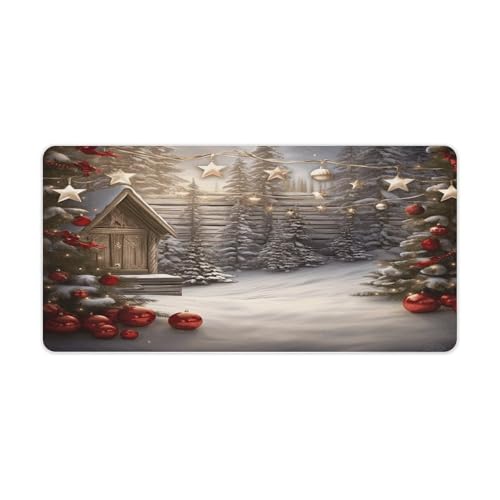 Christmas Wood Desk Pad de caucho 30x60 cm