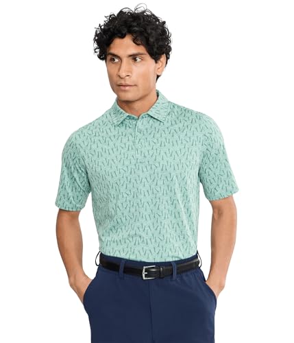 Johnston & Murphy Men's XC4 Performance Polo Green Tonal Guitar