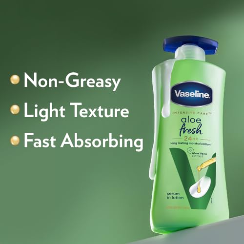 Vaseline Aloe Fresh Body Lotion,24 HR Long Lasting Moisturisation with Aloe Vera extract and Menthol, 600ml - Image 5