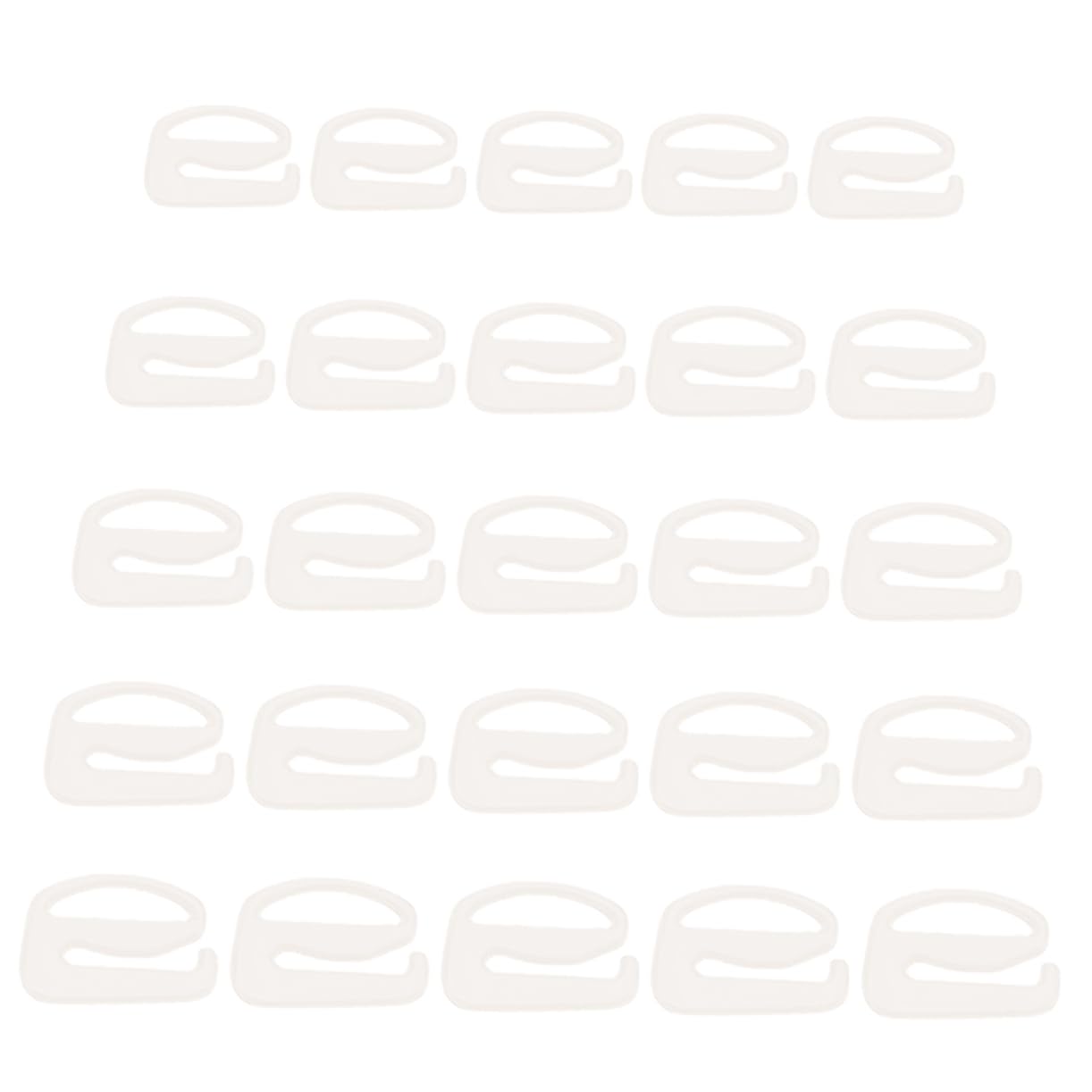 Healeved 1 Set 100pcs Underwear Adjustment Buckle Strap Pads Shoulder Clear Back Bra Thickness Size Hooks Curved Bra Clips for Straps Bra Straps Fasteners for Bras