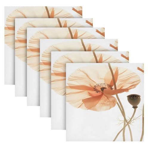 Servilletas de Tela Diseño Flores Multicolor Set x6 miniatura 2