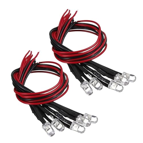 LED rojas Alipis pre-cableadas de 50 unidades para sistemas de iluminación en coches RC