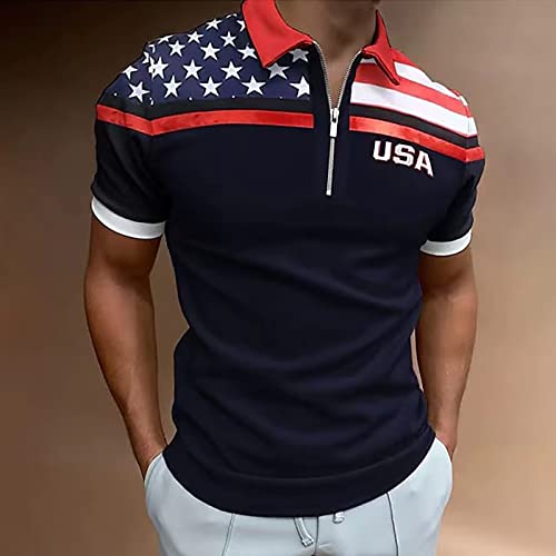 Men's 4th of July 1776 Polo Shirt Independence Day Mens T-Shirt Patriotic T-Shirts for Men Polo Golf Polo Shirts for Men2