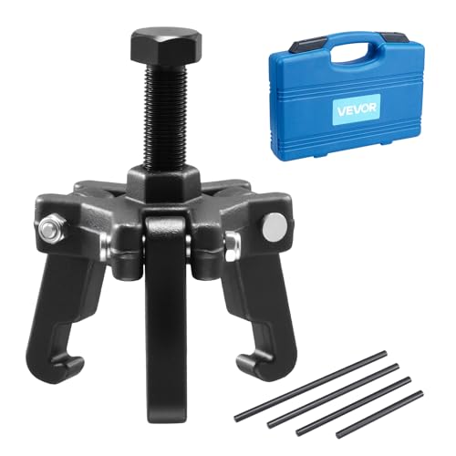 Image of VEVOR LS Harmonic Balancer Puller Kit, Adjustable 3-Jaw Puller Fits Most Late Model Vehicles, 3-Jaw Pulley Puller Set with 4 Forcing Rods for Removing Harmonic Balancers Without Removing The Radiator