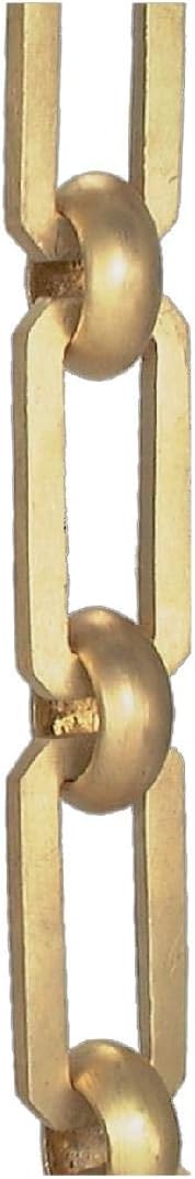 B&P Lamp® Large, Solid Brass Rectangular-Shape Chain, Ft.