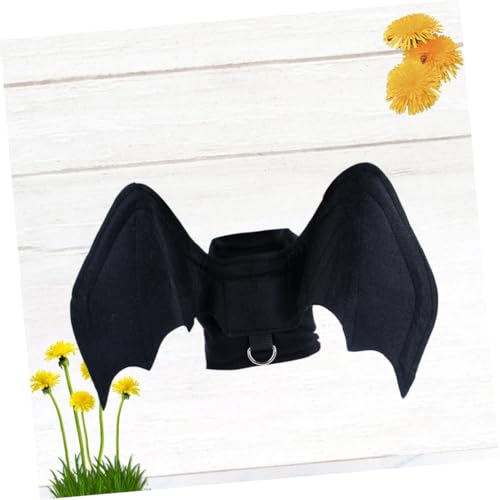 Disfraz Halloween para perro Tamaño L alas negras miniatura 6