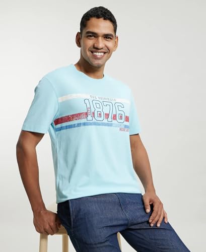 Image of Jockey US81 Men Super Combed Cotton Rich Graphic Printed Round Neck Half Sleeve T-Shirt