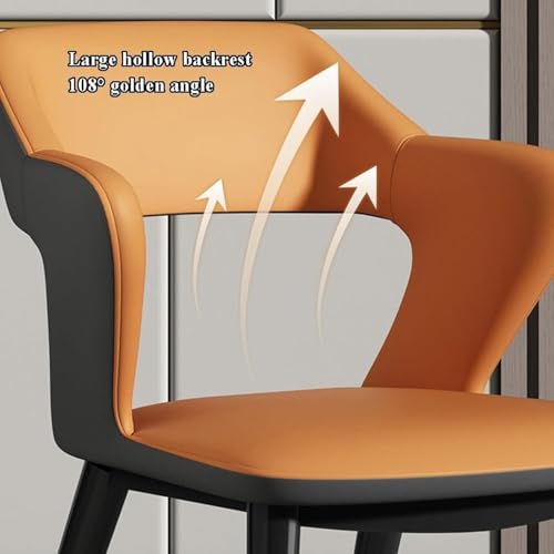 Chaise de salle à manger en cuir synthétique doux chic - 6
