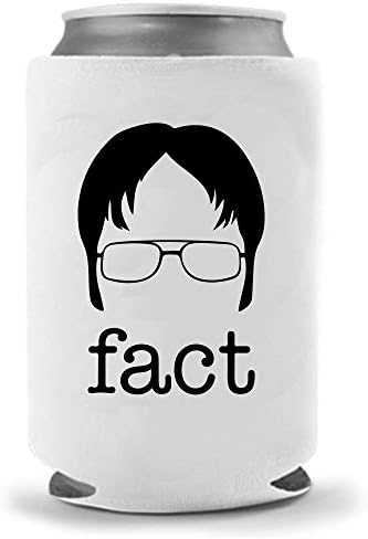 The Business Novelty Gifts - Dwight Schrute Fact Funny Beer Can Coolies | Neoprene Soft Can Cooler | Beverage Cans Bottles | Cold Beer Tailgating (Dwight Fact) image 4