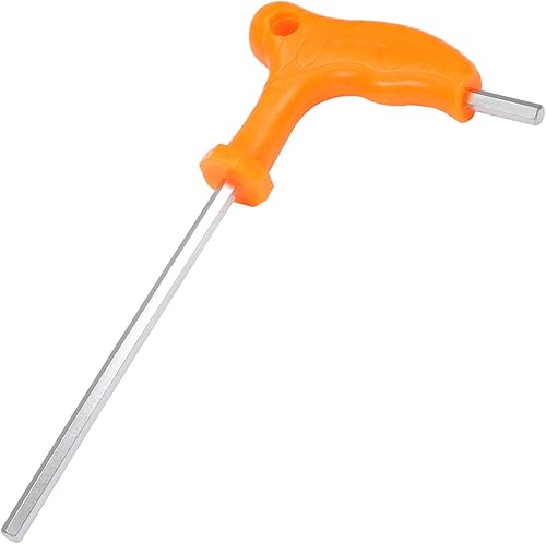 Llave hexagonal con mango en T magnético, 6.220 in / 6.22 pulgadas 0.197 in / 0.2 pulgadas, acero cromado vanadio cromado