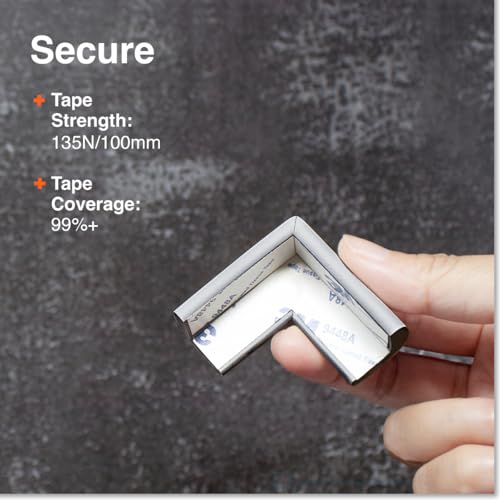 Image of Roving Cove Slimfit Corner Edge Protector for Baby Proofing (Small 18ft Edges 8 Corners), Furniture Safety Bumper Guard, Soft NBR Rubber Foam, 3M Adhesive, Stone Grey