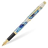 Cross Wanderlust Malta w/Gold Plated Appointments and Stainless Steel Medium Nib Fountain Pen