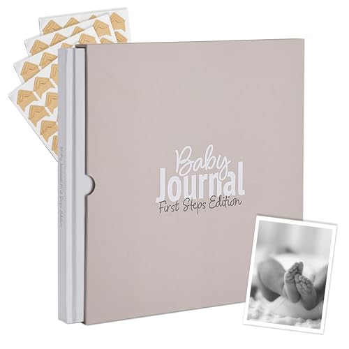 Image of gateway22 Baby Journal – Memory Book for New Mom & Ideal for Showers – Photo and Writing Space – From Birth to 5 Years – Includes Photo Corner Stickers