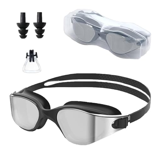deegbbyi Gafas de Natación, Gafas de Natación Impermeables HD Antivaho, Lentes de Nado Polarizadas para Unisex y Adulto, Lentes de Nado HD Impermeables, para Adultos y Jóvenes