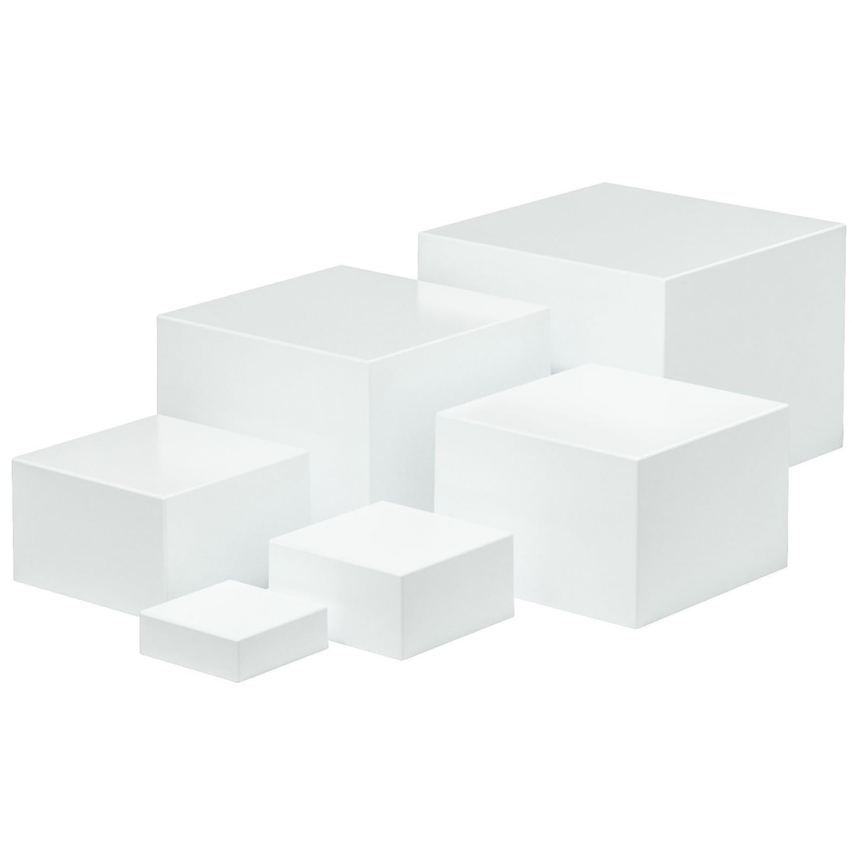 Alzatine per Buffet, 6 Pezzi/Set Alzatine per Buffet, Alimenti in Acrilico Bianco per Tavolo, Supporti riutilizzabili Set di espositori per Dessert per Catering Dessert, per Esposizione