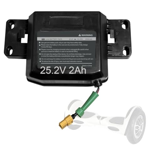 CWUU 25.2V 2Ah Hoverboard Battery Compatible with Jetson Rechargeable Self-Balancing Hoverboards Replacement Lithium Pack Dimension: 6.5x3.2x1.8inches