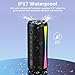 dotn Portable Bluetooth Speaker, 2026 Bluetooth Wireless Speaker 5.4 with RGB Lights, 20H Playtime with Deep Bass, IP7 Waterproof, TWS Pairing, Portable Speaker for Travel/Party/Home/Gifts, Black