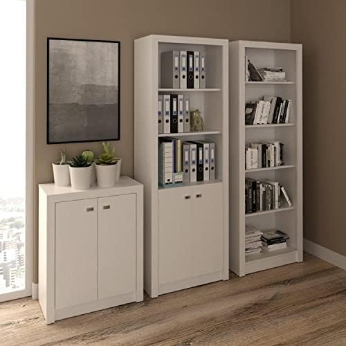 Conjunto Home Office 3 Peças com 1 Balcão 1 Armário 1 Estante Tec...