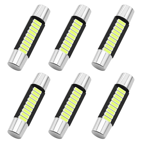 6 Lámparas LED Festoon 28-29mm para Auto Icy Blue
