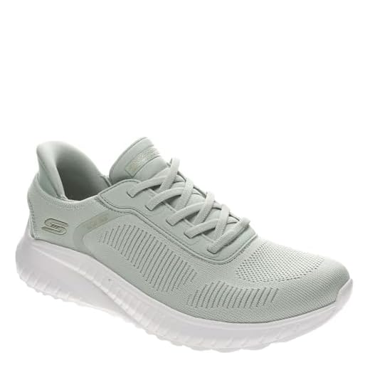 Skechers Bobs Squad Chaos Current Muse, Zapatillas Mujer, Sage Textile, 38.5 EU