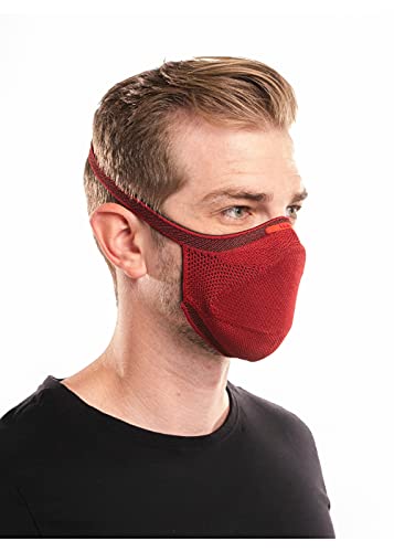Máscara Esportiva Fiber Knit - tamanho G, Bordo