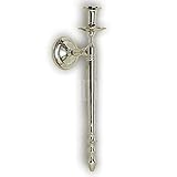 Maße: Gesamthöhe ca. 48 cm, Wandhalterung Durchmesser ca. 10 cm, Kerzenhalterung Durchmesser ca. 2 cm