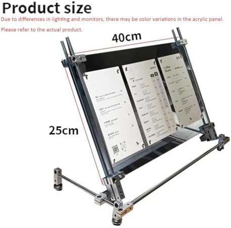 Adjustable Clear Acrylic Menu Holder with Moving Wheels & Stainless Steel Base for Restaurant, Office, Store Display Versatile, Stylish