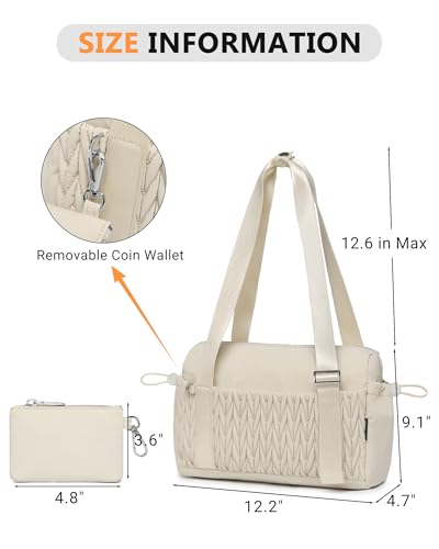 Small Gym Bag for Women Quilted Mini Tote with Wet Compartment and Coin Purse, Cute Duffle Bag for Girls Workout Sport Travel2