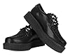 T.U.K Anarchic Creeper Mens & Womens Leather Shoes - Colour Black Leather - Punk Rock Platform Goth Shoes - Brothel Creepers - Wedge Lace Up Shoes T2340 - Size UK M11-W12 #3