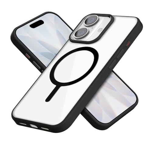 Image of GRIPP Clarion Case Compatible with Mag-Safe for iPhone 17 | 8ft Drop-Tested with D30 Technology, Transparent Back, Soft Silicone Frame, Aluminium Raised Camera Edges Back Cover - Black