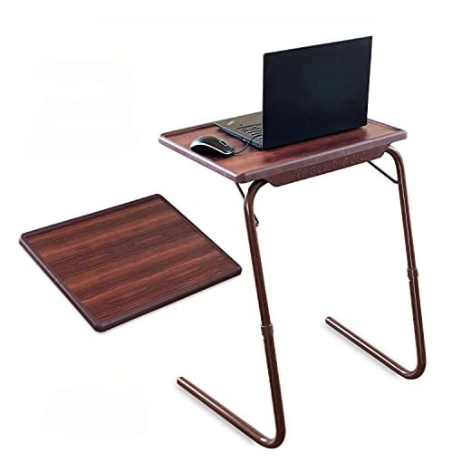 Bi3 Table Adjustable Strong Multipurpose Portable Laptop Table, Study Table, Kids Table, Office Table, Dinning Table (Alder Brown)