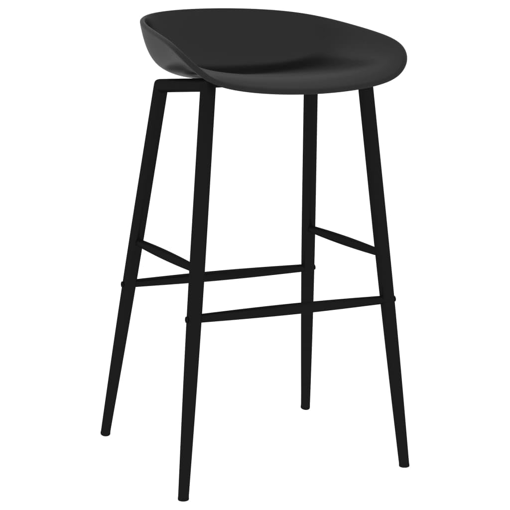 7-częściowy zestaw barowy w kolorze białym, czarnym, z blatem z płyty MDF, 120 x 60 x 105 cm i 6 ergonomicznymi stołkami barowymi z metalu (PP), do jadalni, kuchni, salonu, dla rodziny, dla
