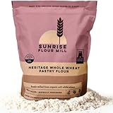 Sunrise Flour Mill USDA Organic Heritage Whole Wheat Pastry Flour - 2 lbs | Great for Gluten Sensitive People | Easier to Digest with Less Bloating | No Bleaching or Bromating | Zero Additives