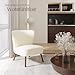 tectake® Teddy Cocktailsessel, Sessel mit kuscheligem Bouclé-Stoff im Scandi-Style, Couch Loungesessel mit Dicker Polsterung, Stahlbeine in Holzoptik, Relaxsessel für Wohnzimmer Schlafzimmer Büro