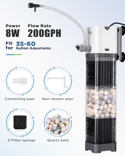 Image of AQQA Internal Aquarium Filter (8W-200GPH)