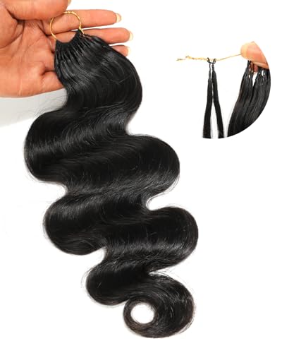 TOPUNIQUE 14 Inch Body Wave Pre-Separated Crochet Human Hair 1 PCS 25g Invisible Knots Crochet Hair Extensions for Black Women Natural Black
