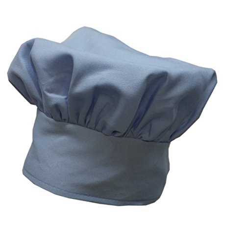 CHEFSKIN Big & Tall 2X XXL Mushroom Chef Hat, Fully Adjustable (Baby Blue)