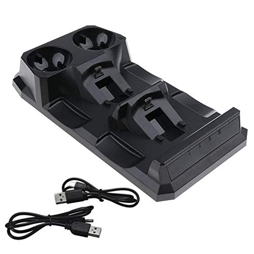Preisvergleich Produktbild Charge Blinker Halter Ladegerät Halterung Rack Laden Dock Station Ständer Multifunktionelle Griff Verkabelt für PS4 Gamepad Controller - Schwarz