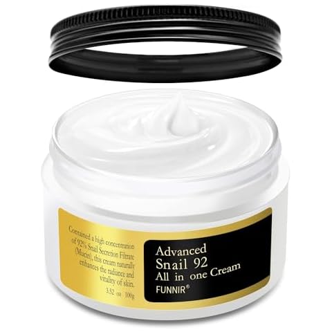 FUNNIR Snail Mucin 92% Repair Cream Face Moisturizer 100g, Face Cream for All Skin Types Youthful and Radiant Formula, Skincare Products Cover