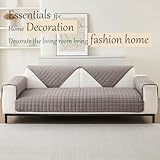 SHANNA Flanell Sofabezug 1 2 3 4 Sitzer Sofabezüge Couch Überzug L Form Ecksofa Sofa Couch Überwurfdecke, Sofahusse Sofaüberwürfe rutschfest Sofa Abdeckung (Braun, 70 * 150cm Stückweise Verkauft)