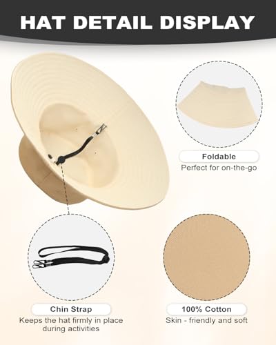 Image of XXL Oversize Bucket Hat Reversible, XL L M S Fisherman Sun Cap With Chin Strap, Travel Beach Outdoor Hat For Men Women