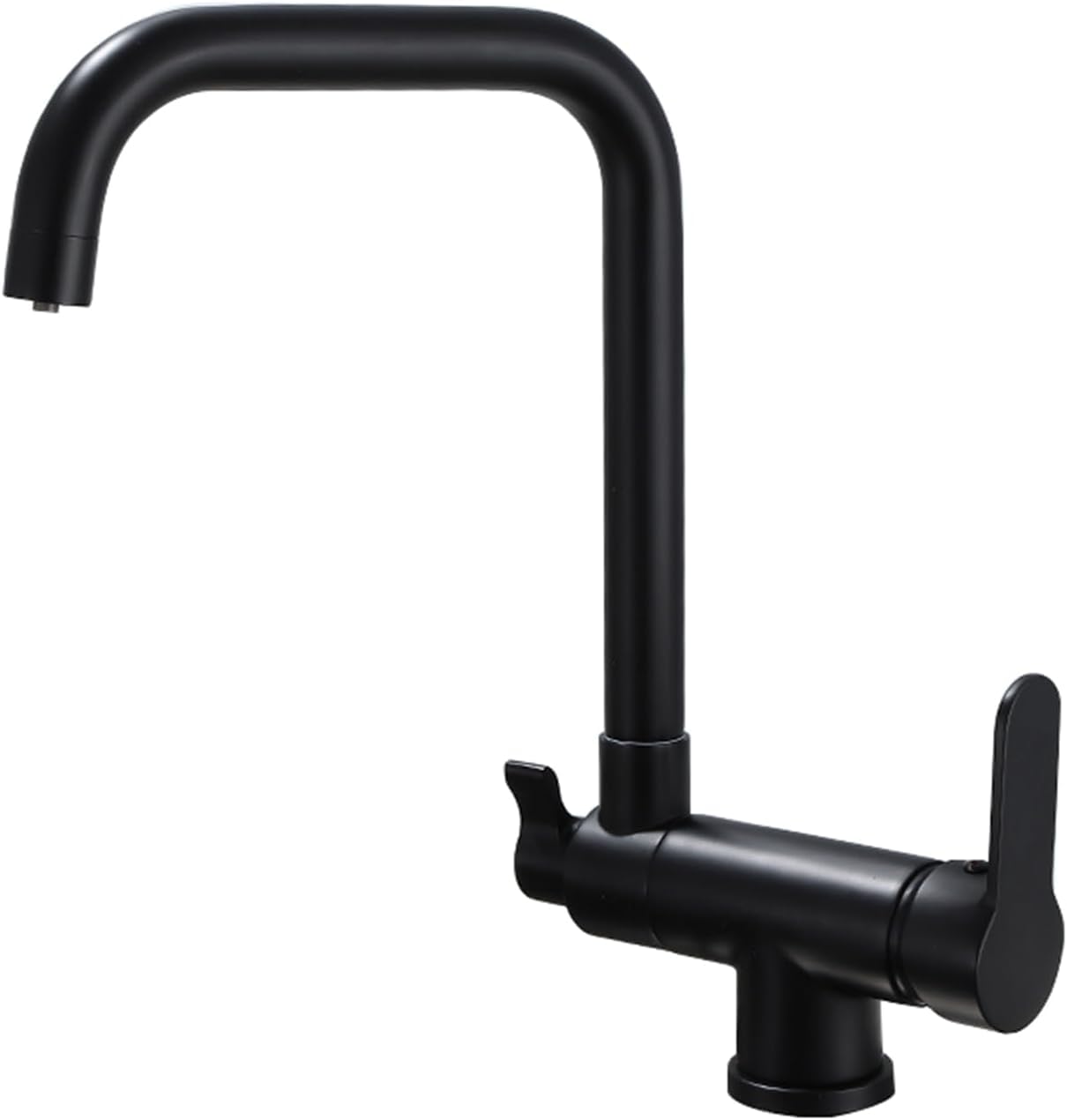 Robinet de cuisine 3 voies noir pliable mitigeur évier rotatif 360 pour filtre eau