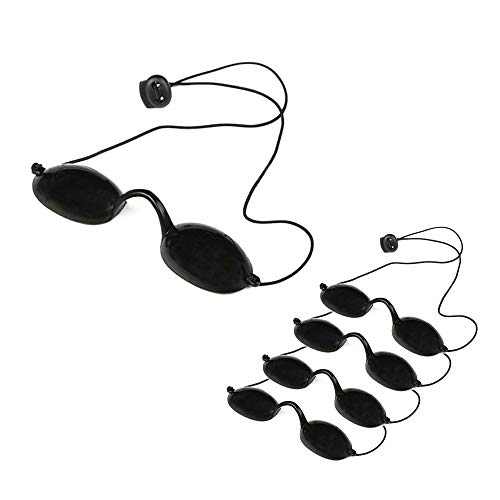 Gafas de seguridad láser de 200 ~ 2000 nm longitud de onda típica, 5 piezas UV protección ocular gafas bronceadoras para pacientes con clínica de belleza IPL Cover