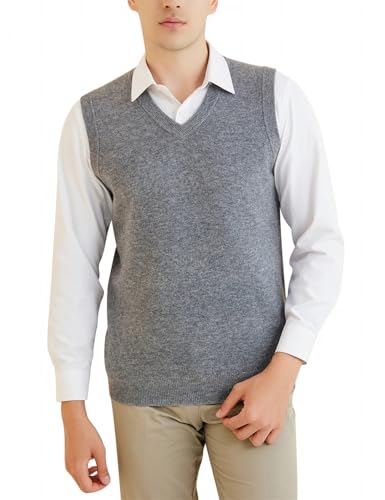 Men's Knit Vest Merino Wool Sweater Mens Knit Vest Knitted Sleeveless Top3