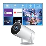 ZDSSY Beamer,Mini Beamer Klein 4K Unterstützung 1080P,Projektor mit WiFi 6 & Bluetooth 5.2,Autofokus/Trapezkorrektur,Portable Projector integrierte Apps,für Android/iPhone/PC/Mac/Switch/PS5