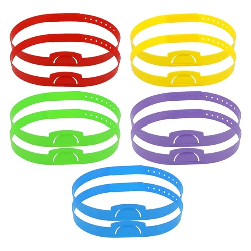 10 Uds Diademas para el Juego Adivina Quién, 5 Colores Ajustables Juego de Mesa con Diadema con Tarjetas Insertables para Fiestas Familiares Adultos y Niños Aprendizaje en el Aula
