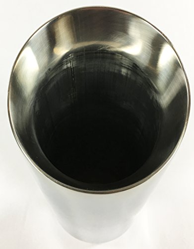 4.00" Diameter X 12.00" Long 3.00" Inlet Double Wall Angle Wdw40012-300-Ss Polished Stainless Steel Wesdon Exhaust Tip #TOP4