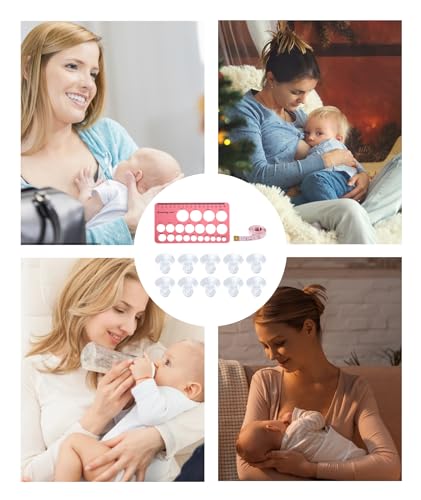 Image of 6Pcs Spectra Breast Pump Flange Inserts, Breast Pump Flange Sizing Kit with Nipple Ruler, Compatible with Most Breast Pumps for Comfortable Pumping