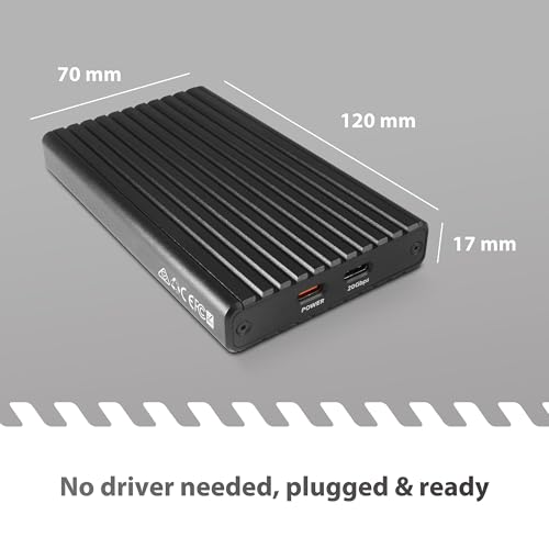 Image of Vantec NexStar SX, USB 3.2 Gen2x2 (20Gbps), M.2 NVMe Enclosure only, USB C, Design for Two Modules Storage (NST-262C3)
